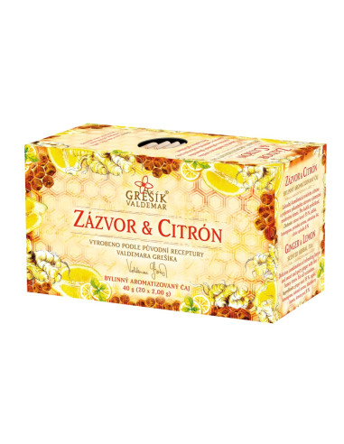 Grešík ZÁZVOR & CITRÓN čaj 20 x 2,0 g