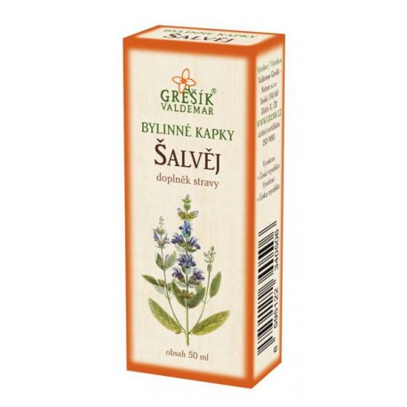 Grešík ŠALVĚJ bylinné kapky 50 ml