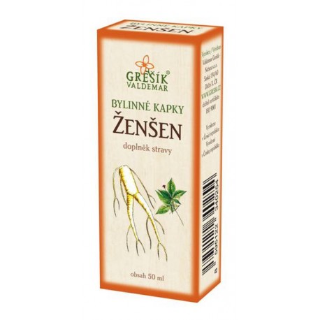 Grešík ŽENŠEN bylinné kapky 50 ml